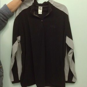 North Face XXL Jacket Sweatshirt Black & Gray Zip
